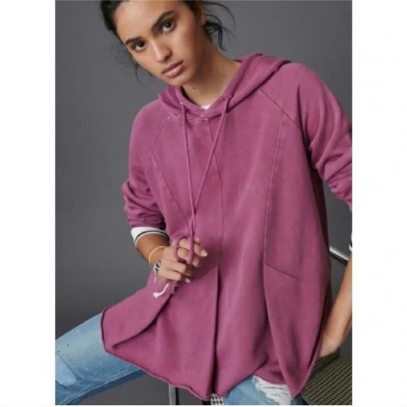 Anthropologie Pilcro Flynn Hoodie Mauve Size Small - Picture 1 of 8